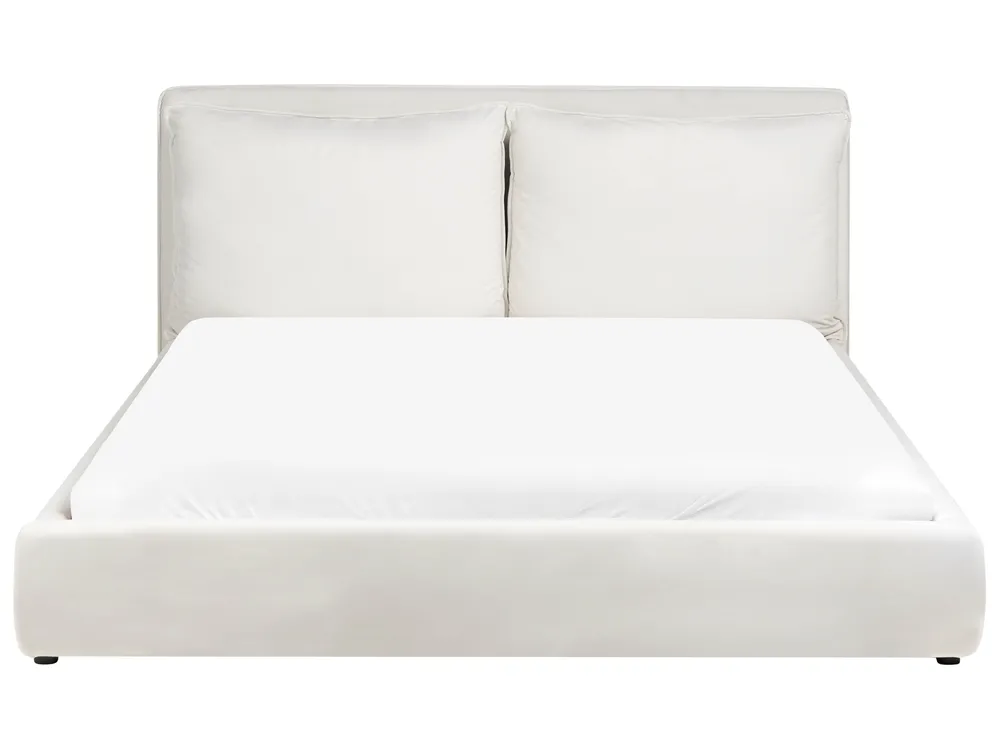 Bed Velvet BAJONNA 180 x 200 cm (EU Super King) Off-White_1009607