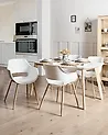 Conjunto de 4 sillas de comedor MILLERS Blanco
