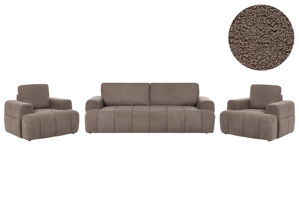 Sofa Set 5-Sitzer NARILLA Bouclé Taupe_1161497