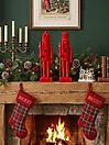 Set of 2 Figurines FLATEY 40 cm Nutcracker Red