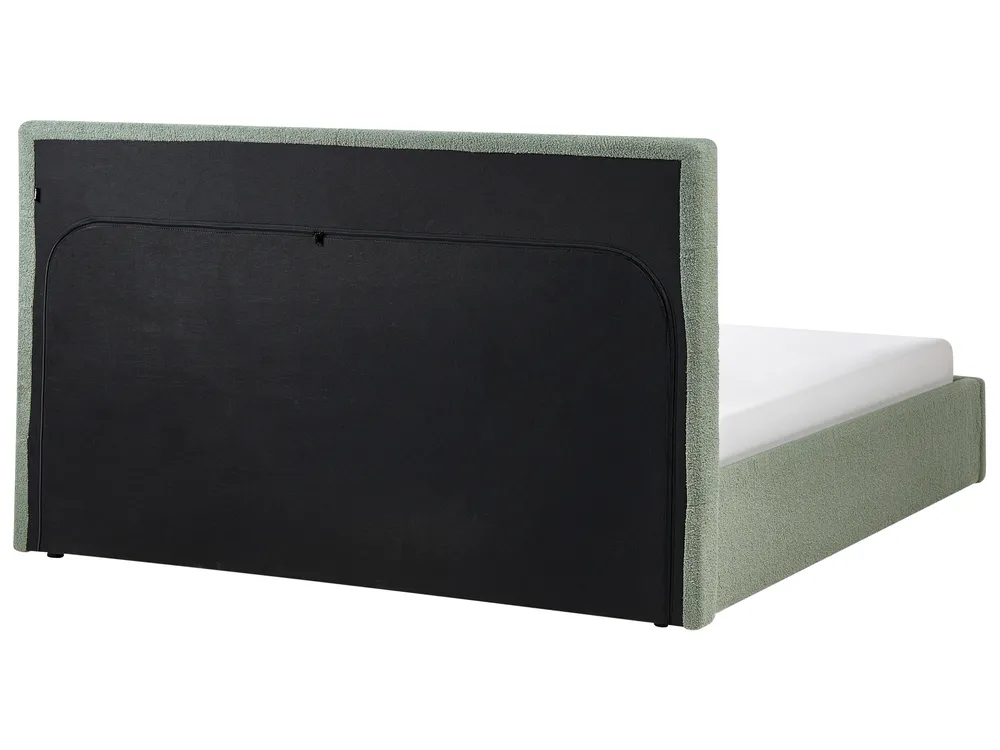 Ottoman Bed LORIENT Boucle Green 180 x 200 cm (EU Super King)_1040329
