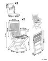 Összecsukható kerti szék kétdarabos szettben terrakotta párnákkal MAUI_721933