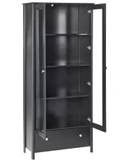 Glass Display Cabinet NORNALUP 80 cm Black_949975