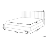 Bed Fabric POITIERS 160 x 200 cm (EU King Size) Light Grey_793287