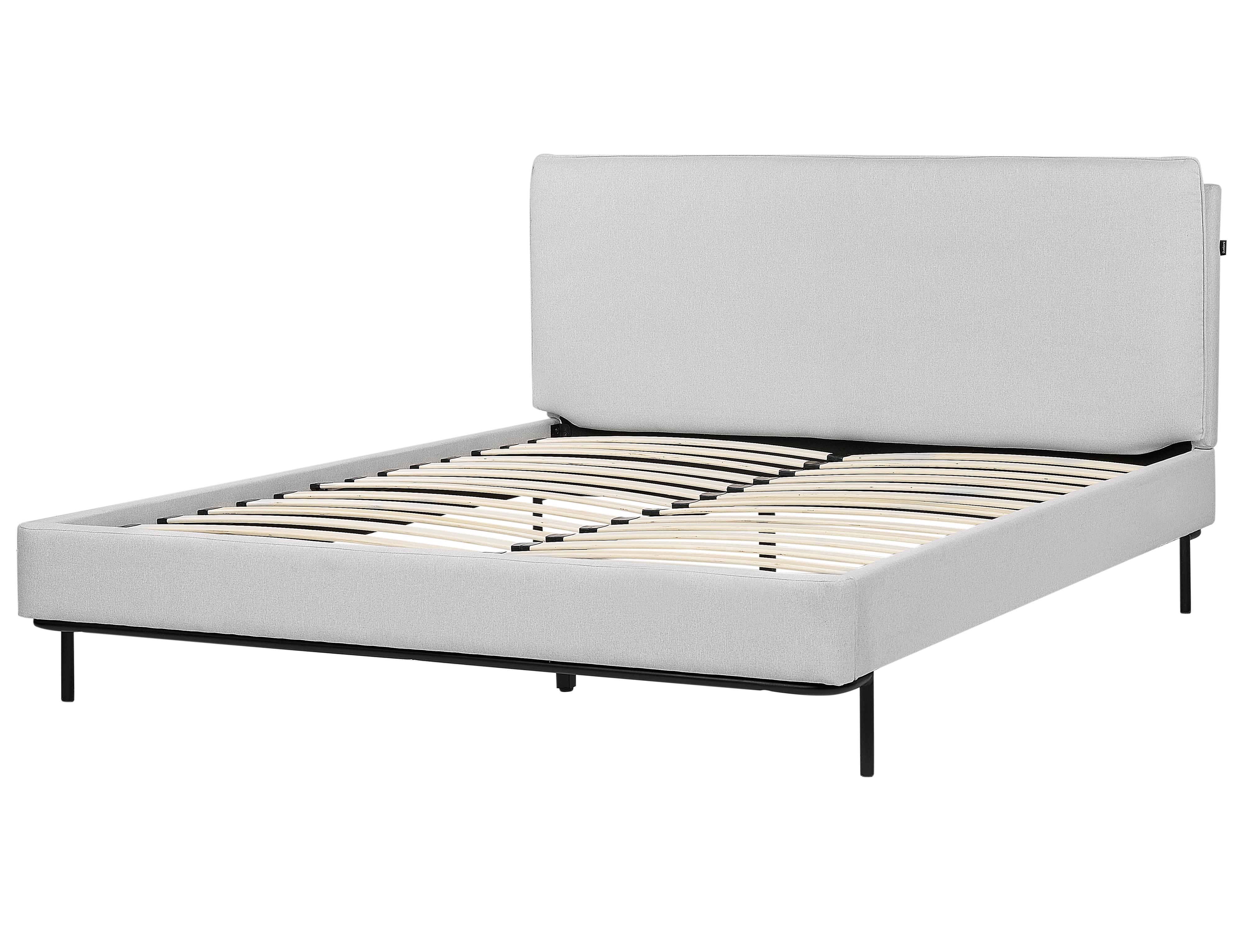 Letto Tessuto CORIO 160 x 200 cm Grigio chiaro_903197