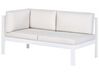 5 Seater Aluminium Garden Corner Sofa Set White and Off-White MESSINA_929608