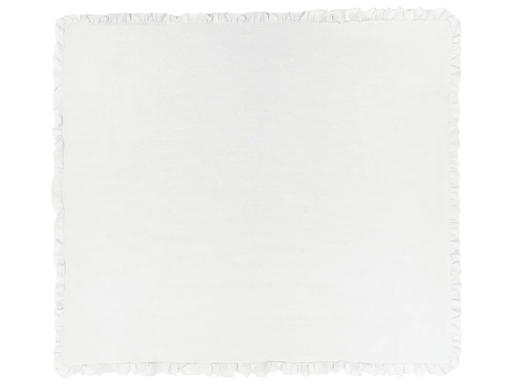 Narzuta na łóżko HATTON Bawełna 220 x 240 cm Złamana biel_915448