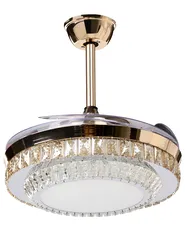 Ventilatore a soffitto con luce ASHLEY con telecomando LED Oro_1032572