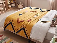 Blanket SHIMLA Cotton 130 x 180 cm Orange_1179833