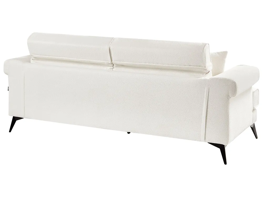 Set da salotto 5 posti SKIVE Bouclé Bianco_948701