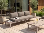 Divano da giardino 3 posti FIVIZZANO Legno d'acacia Beige_1151020