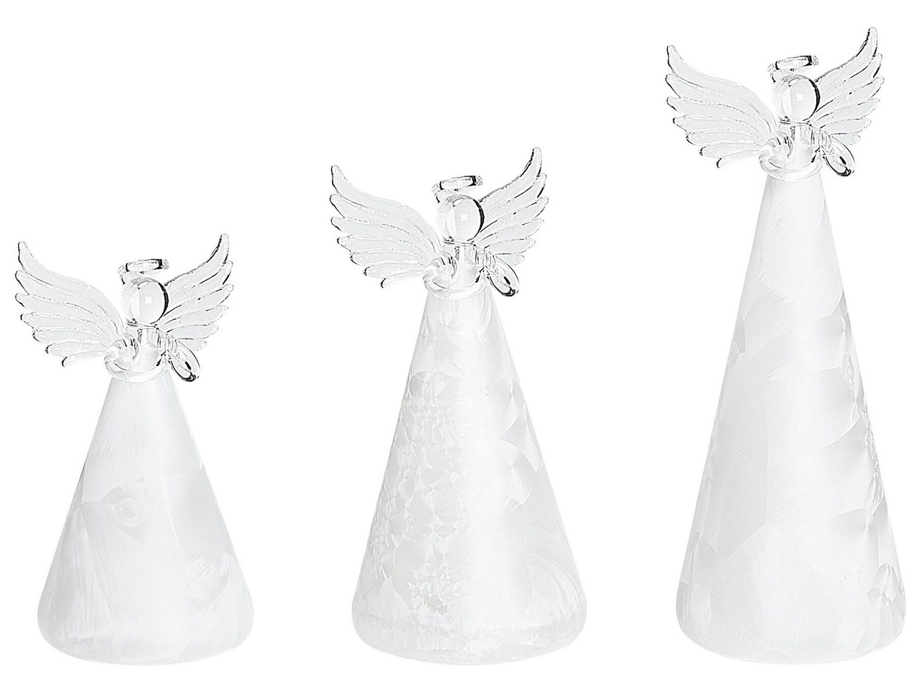 Conjunto de 3 figuras decorativas natalícias de anjos com iluminação LED KITTILA_787452