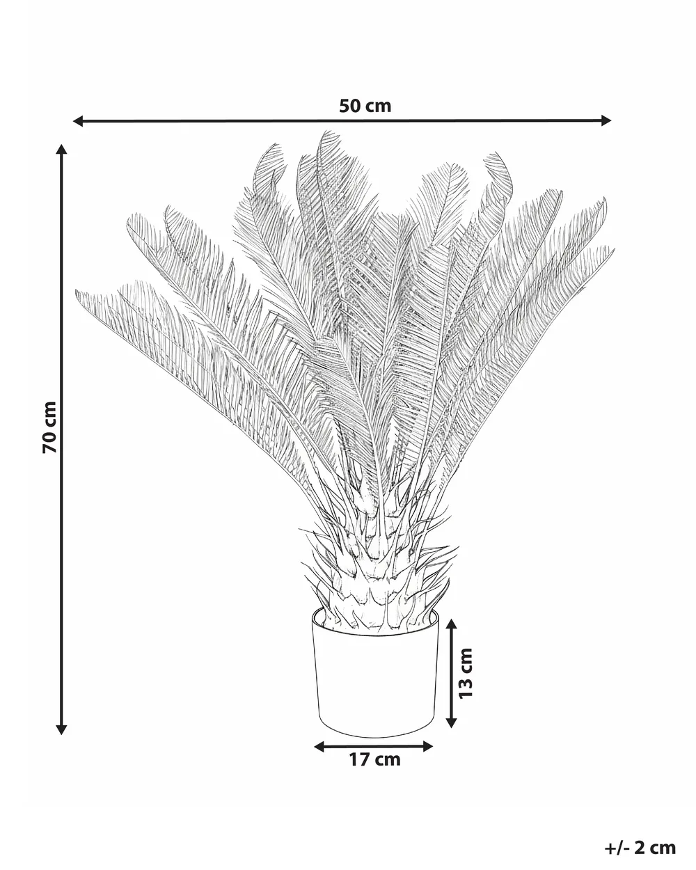 Artificial Plant ARECA PALM TREE 70 cm Gold_1028472