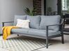 3 Seater Aluminium Garden Sofa Dark Grey KIATO_934620