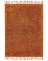 Dywan shaggy bawełniany 140 x 200 cm pomarańczowy BITLIS_849097