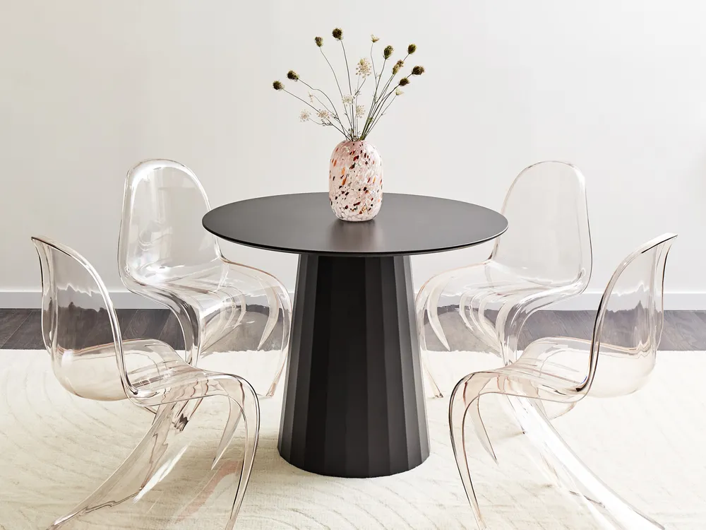 Dining Table PLATO Black 100 cm 100 cm Metal_941947
