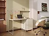 Home Office Desk LEXTON 120 cm x 60 cm with Drawers Light Beige