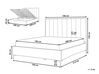 Zamatová posteľ s úložným priestorom 180 x 200 cm sivobéžová SEZANNE_916914