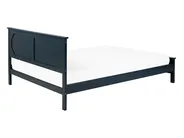 Bett mit Lattenrost Kiefernholz OLIVET 140 x 200 cm Dunkelblau_734507