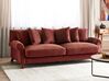 Háromszemélyes piros kárpitozott kanapé EIKE_918830