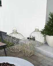 Decorazione per esterni LED GAROUR 65/50/40 cm Palla di Natale Oro_1047225