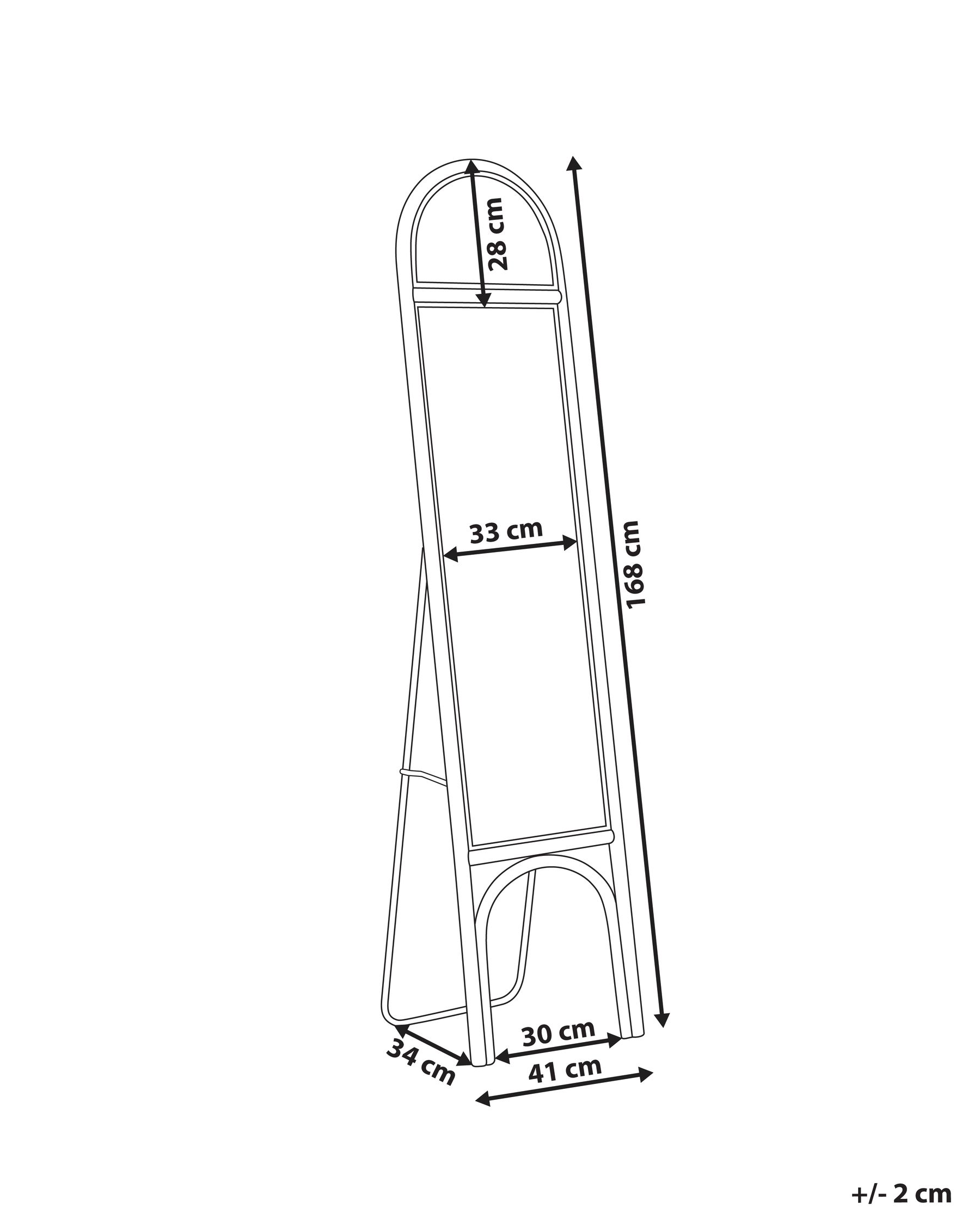 Standing Mirror BRUSSEY 170 cm Rattan Natural_938899
