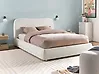 Cama con almacenaje BLAGNAC Tela Blanco crema 140 x 200 cm