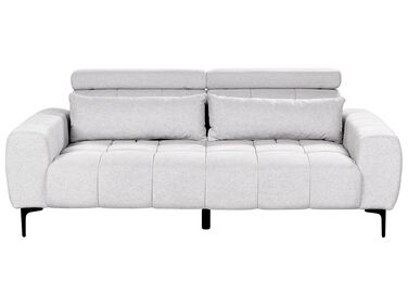 3 Seater Fabric Sofa Grey VEGAMO