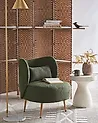 Armchair OTSBY II with Cushion Boucle Dark Green