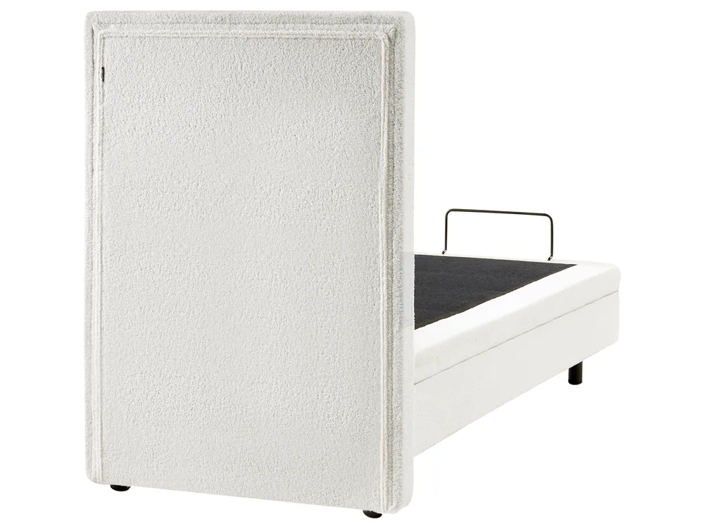 Adjustable Bed Boucle DUKE II 80 x 200 cm (EU Small Single) Off-White_1026180
