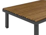 Kerti dohányzóasztal FIVIZZANO 70 cm 90 cm Akácfa Sötétszürke_1150988