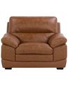 Leather Armchair Golden Brown HORTEN_720672