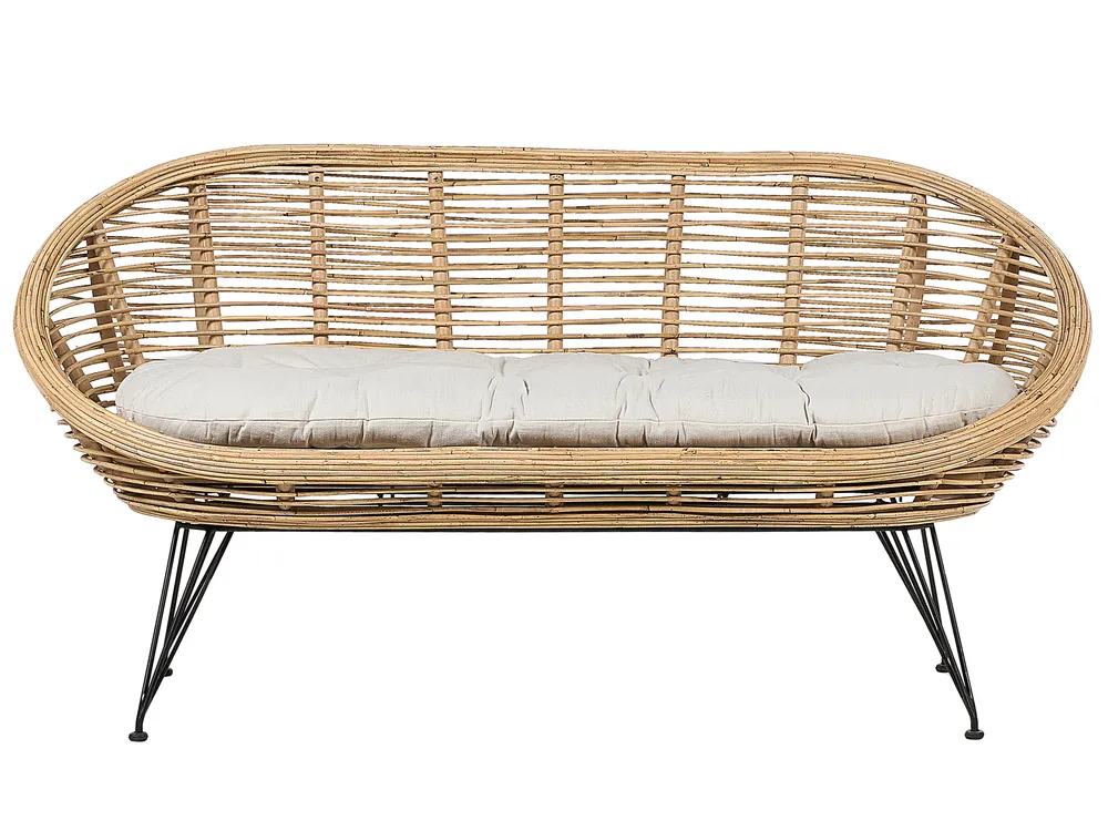 Divano da giardino posti MARATEA Rattan Naturale