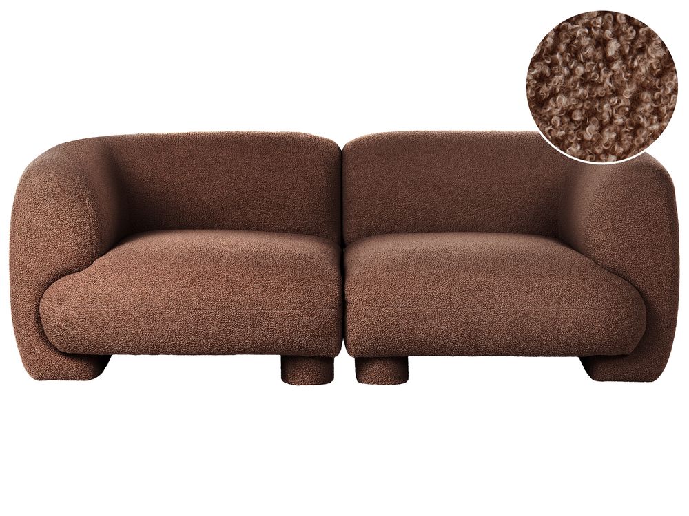 Sofa modułowa dla 2 osób MJALBI Boucle Brązowy