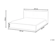 Bed Faux Linen LESTRE 180 x 200 cm (EU Super King) Off-White_959996