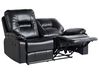 Manual Recliner Sofa 2 Seater BERGEN Faux Leather Black