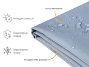 Capa impermeável CHUVA 90 cm 90 cm 105 cm Cinzento_914402