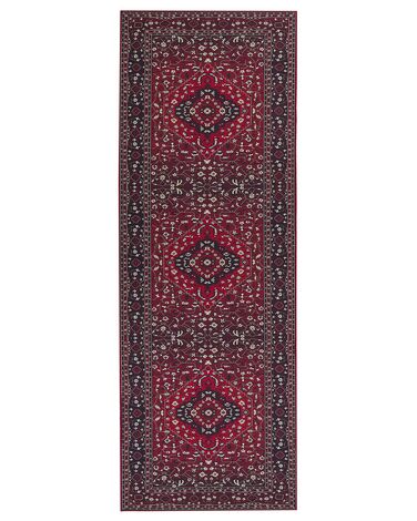 Vloerkleed polyester rood 70 x 200 cm VADKADAM