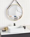 LED Wall Mirror with Bluetooth Speaker ⌀ 60 cm Gold DAROIS_932297