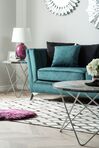 2-istuttava sohva samettinen sinivihreä GAULA_706372