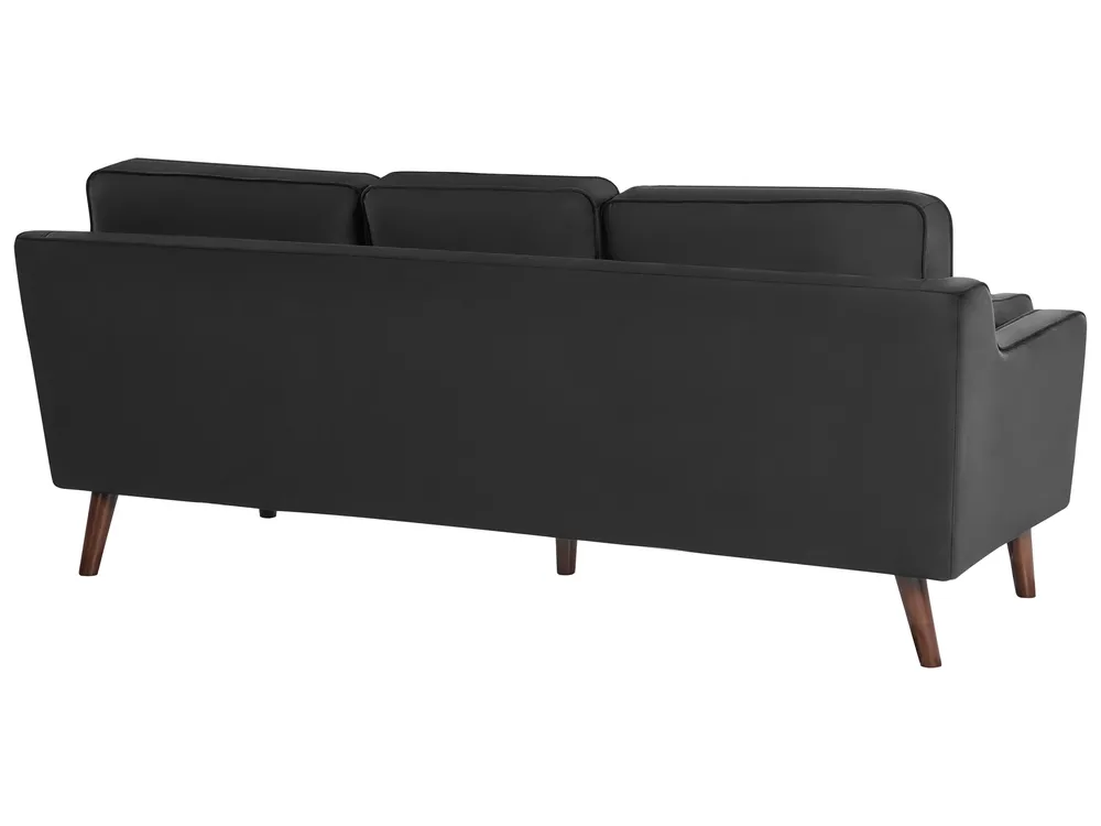 Divano 3 posti LOKKA Velluto Nero_705442