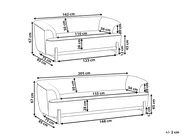 Set da salotto 5 posti ALNOR Ciniglia Bordeaux_1019132