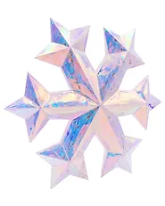 Zestaw 3 dekoracji wiszących LED MULTIA 25 cm Śnieżynka Kolorowy_1186413