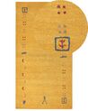 Sárga gabbeh gyapjúszőnyeg 80 x 150 cm AKALAN_855967