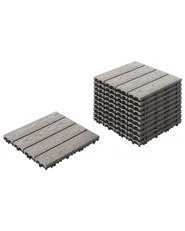 Outdoor Flooring ATESSA Wood-Plastic Composite (WPC) Grey_966702
