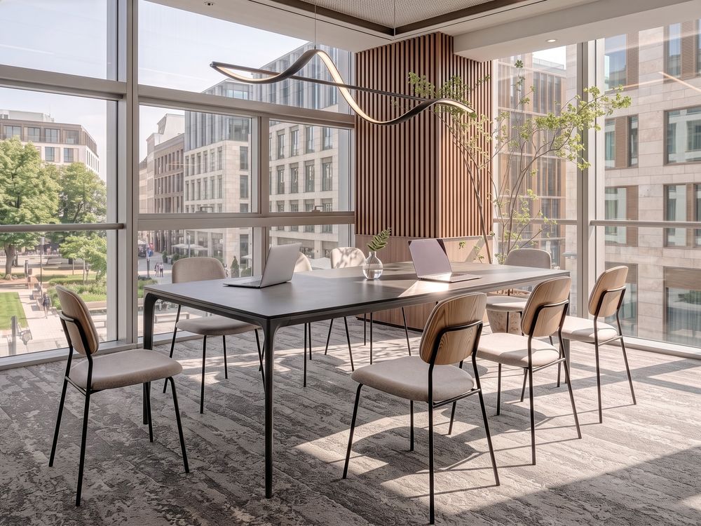 Conference Table SOVARETO 90 cm 180 cm Dark Grey