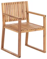 Set of 2 Garden Chairs with Cushions SASSARI PREMIUM Certified Acacia Wood Light Grey_991254