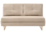 Sofa Bed 3 Seater JERSLEV Fabric Light Brown_1012728