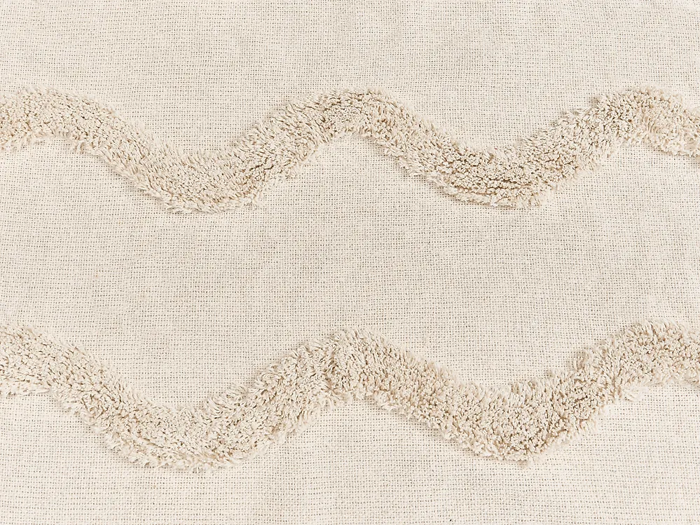 Kuscheldecke KHARI Baumwolle 150 x 200 cm Hellbeige_1067486
