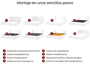 Cama de agua Piel PARIS 180 x 200 cm Dorado_1015823